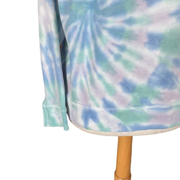Grayson Threads Multicolor Tie Dye Embroidered Be Happy Lightweight Sweatshirt-M - Picture 9 of 13